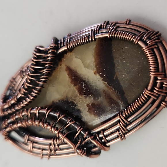 Natural Septarian Copper Pendant - Picture 3 of 4